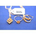 Citrine set jewellery,