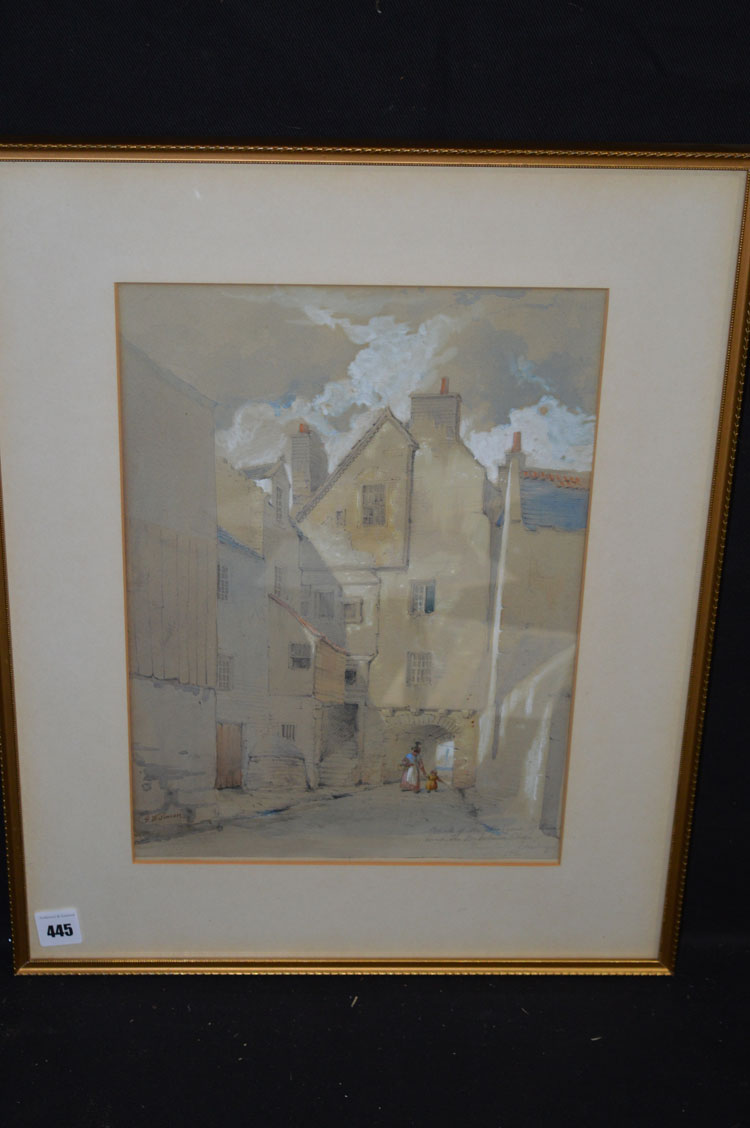 A 19th Century watercolour, by G.W. Simson - Edinburgh street scene, signed and inscribed.