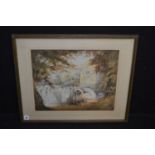 A watercolour, by E. Pugh - "Pandy Mill, North Wales", signed; inscription verso.