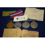 War medals, to include: First World War Medal and Mercantile Marine War Medal awarded to Thomas A.