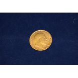 An Edward VII gold half sovereign, 1910.