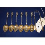 A set of six Victorian silver teaspoons and a pair of sugar tongs, by S. Blankensee & Son Ltd.