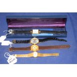 Two Rotary wristwatches; an H. Samuel wristwatch; and a Vivaldi watch.