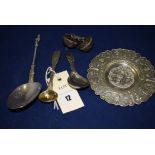 A Victorian silver spoon, London 1806; a Victorian silver caddy spoon, by Unite & Hilliard,