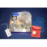 A quantity of pre decimal and commemorative coinage, to include: Queen Elizabeth & Prince Philip,