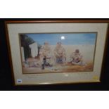 A limited edition signed print, after Sue Causdale - "Parcels and letters from home, Gulf War 1991",