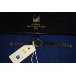 A Van Cleef & Arpels, Paris, Black Elexion lady's wristwatch, in original leather case,