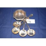 A George V silver sugar bowl (wear to maker's mark), London 1932,