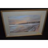 A 20th Century pastel drawing - North Shields, signed Ducat.