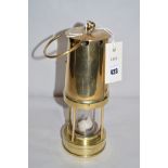 A Patterson Gateshead type 37 brass miners lamp.