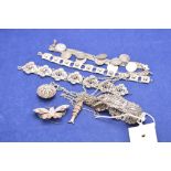 A quantity of white metal filigree work jewellery, to include a butterfly brooch,