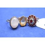 A citrine dress ring set 9ct yellow gold,