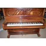 A Victorian mahogany piano, by Ritmuller, retailed through Waddington & Sons, Newcastle Upon Tyne.
