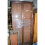 An early 20th Century mahogany display cabinet glazed panel doors, 88.5cms wide.