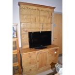 A 19th Century striped pine dresser,