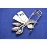 A set of five Victorian silver teaspoons by Thomas Wheatley, Newcastle 1853,