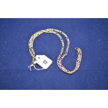 A 9ct yellow gold chain link necklace, 21.4grms.