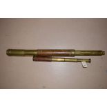 A late 19th Century four drawer brass telescope, by JT Coppock Ltd.