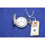 A Parkinson and Frodham full hunter pocket watch, stamped "Warranted Fine Silver 930".