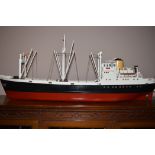 A scratch built model ship M V Brittany approximate length 1298mm,