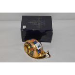 A Royal Crown Derby "Garden snail" No.10234/4500, with gold stopper, boxed.