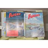 Flight and aircraft engineer magazines dating from the 1940's and '50s.