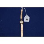 A 9ct yellow gold ladies wristwatch by Eterna, 21.6grms gross.