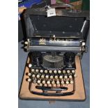 A Bar-let vintage typewriter, cased.