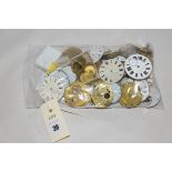 Assorted pocket watch movements, to include: twin barrel; and others.