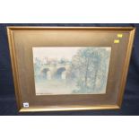 A watercolour, by Victor Noble Rainbird - "On The Somme Near Monchie", signed,
