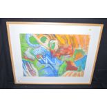 A pastel painting, by Decia Morris - Abstract Composition,