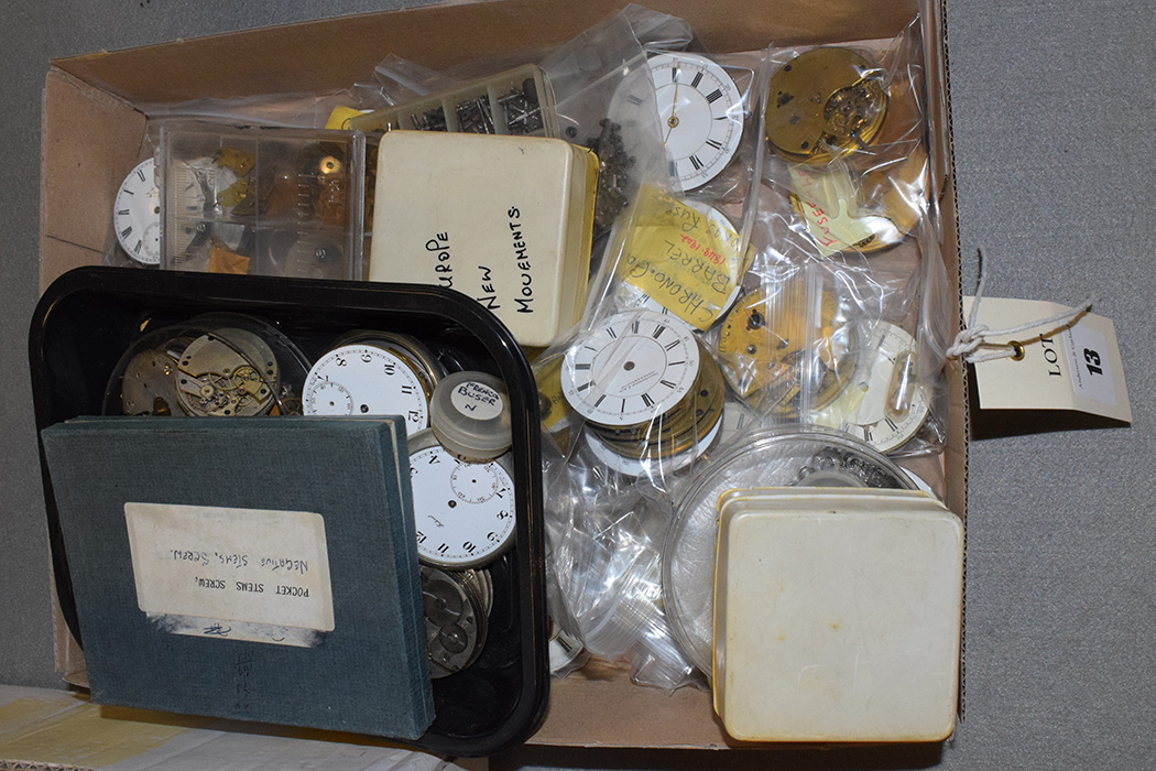 19th Century and later assorted pocket watch movements,