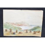 A watercolour, W*** F*** - "Scarborough", signed with initials and inscribed; signed with initials,