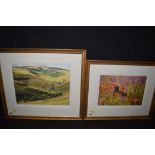 Two reproduction limited edition signed photographs by Allan Potts - "Trows - Rowhopeburn - Cheviot