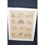 A 19th Century print with hand-colouring - "Mes Chiens de Chasse",