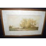 A watercolour, by William Tatton Winter, RBA - "At The Ferry", signed.