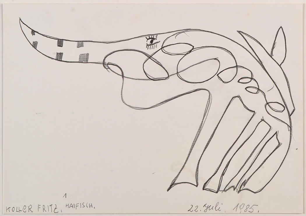 Fritz Koller "Schiraffe" 1985 Signed, inscribed and dated "22 Juli 1985" Pencil on paper 29.5 x 20. - Image 5 of 7
