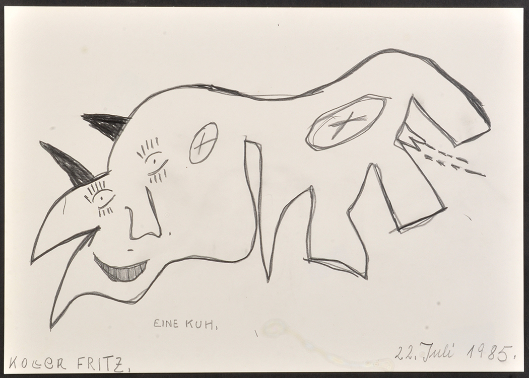 Fritz Koller "Schiraffe" 1985 Signed, inscribed and dated "22 Juli 1985" Pencil on paper 29.5 x 20. - Image 6 of 7