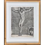 Louis Soutter "Christ en Croix" (after Fra Angelico da Fiesole) Inscribed Pen and ink on paper 31