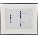 Peter Hutchinson "Man's Condition" Signed and dated Mixed media: photography, text,