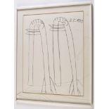 Oswald Tschirtner Untitled 1979 Signed with initials and dated Charcoal on paper 65 x 49.