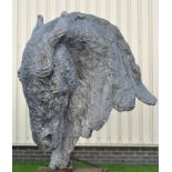 Nic Fiddian-Green "Into the wind" - large horse head Lead-covered fibreglass 366 x 150cm See