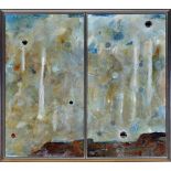 Caroline Aspasia Nomikos Untitled - Diptych 1999 Signed and inscribed "New York 88/99" verso Oil