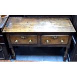 A late 17th century joint oak side table