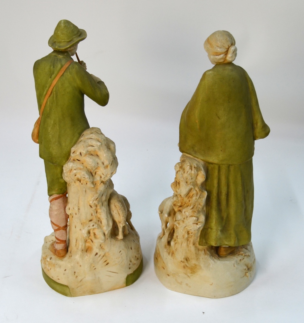 A pair of Royal Dux figures of a Shepher - Image 2 of 4