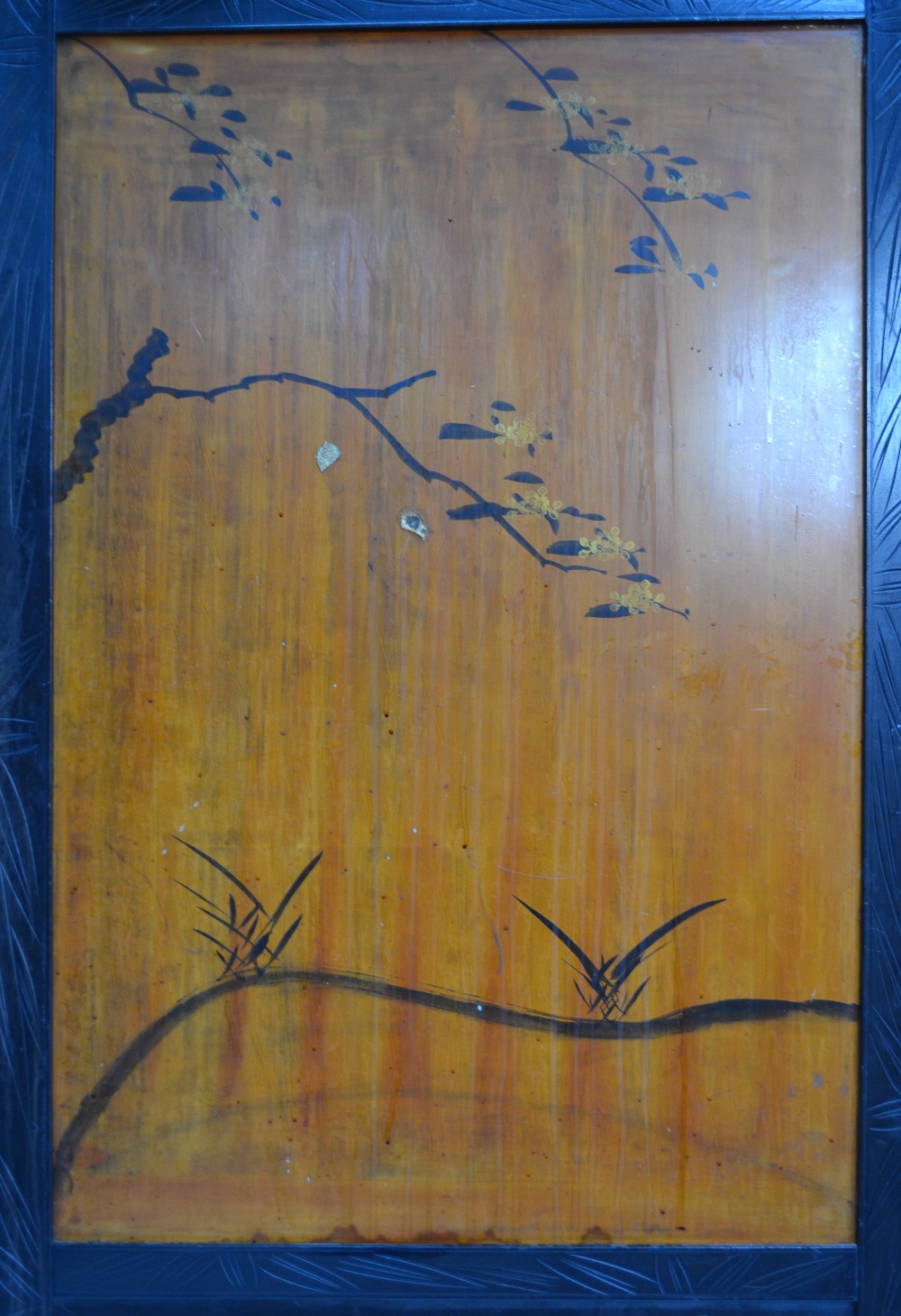 A two leaf Japanese screen, decorated wi - Image 11 of 12