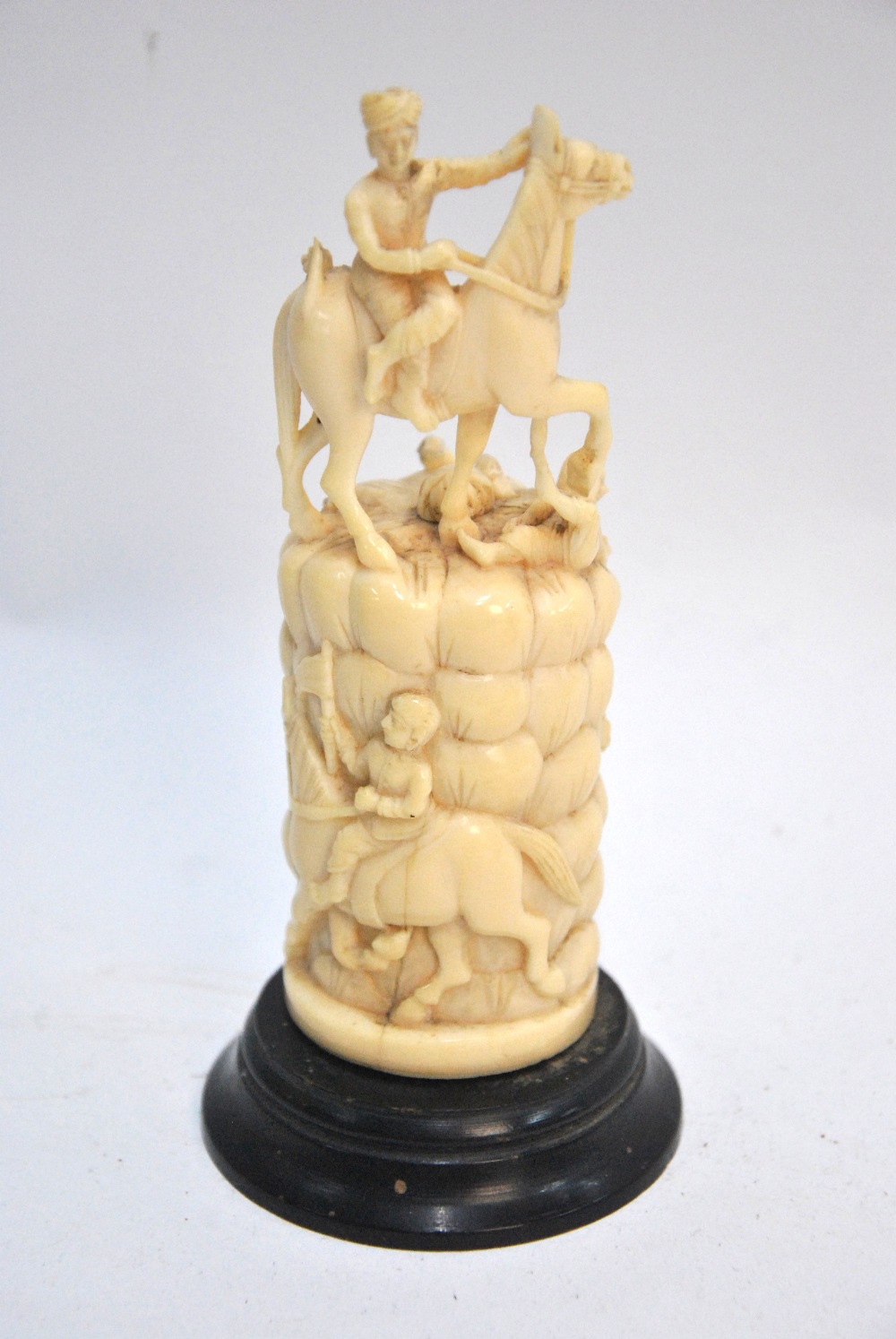 An Indian ivory sculpture, designed with - Image 2 of 5