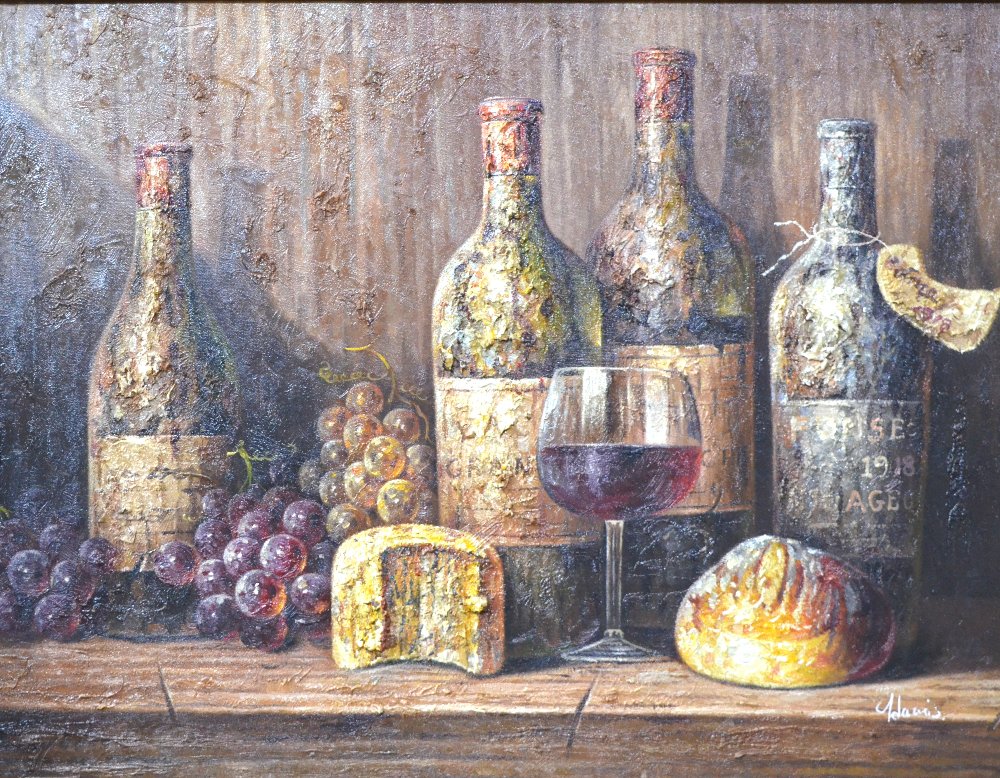 Idamis - Still life study with wine bott