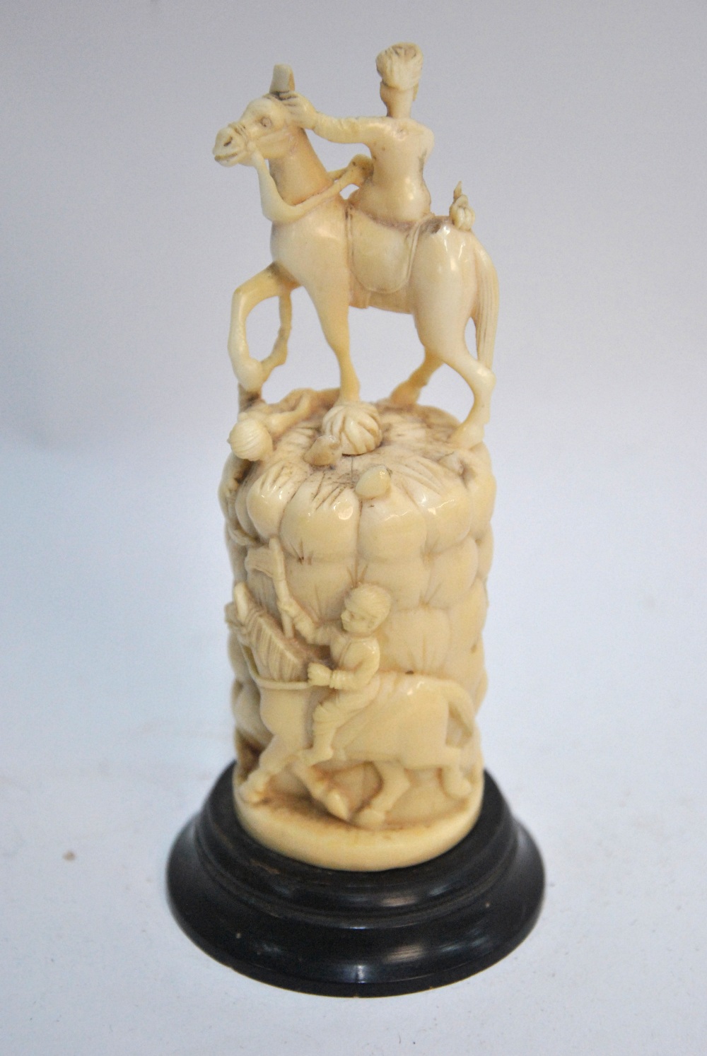 An Indian ivory sculpture, designed with - Image 4 of 5