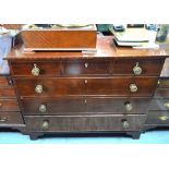 A Victorian mahogany chest of three shor